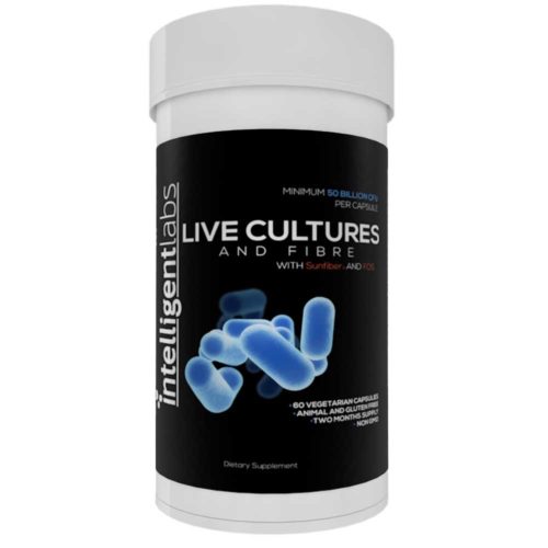 a bottle of Intelligent Labs live culture supplement